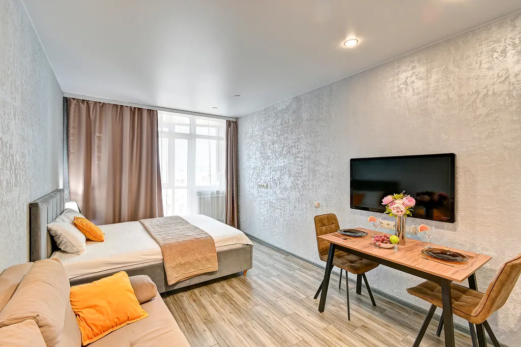 Квартира Квартира Уютная с панорамой на море,балконом, ванной,бассейном на территории ЖК — Адлер