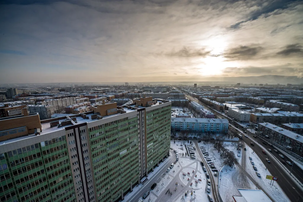 Квартира Квартира Студия на 22 этаже с красивым видом на город — Красноярск