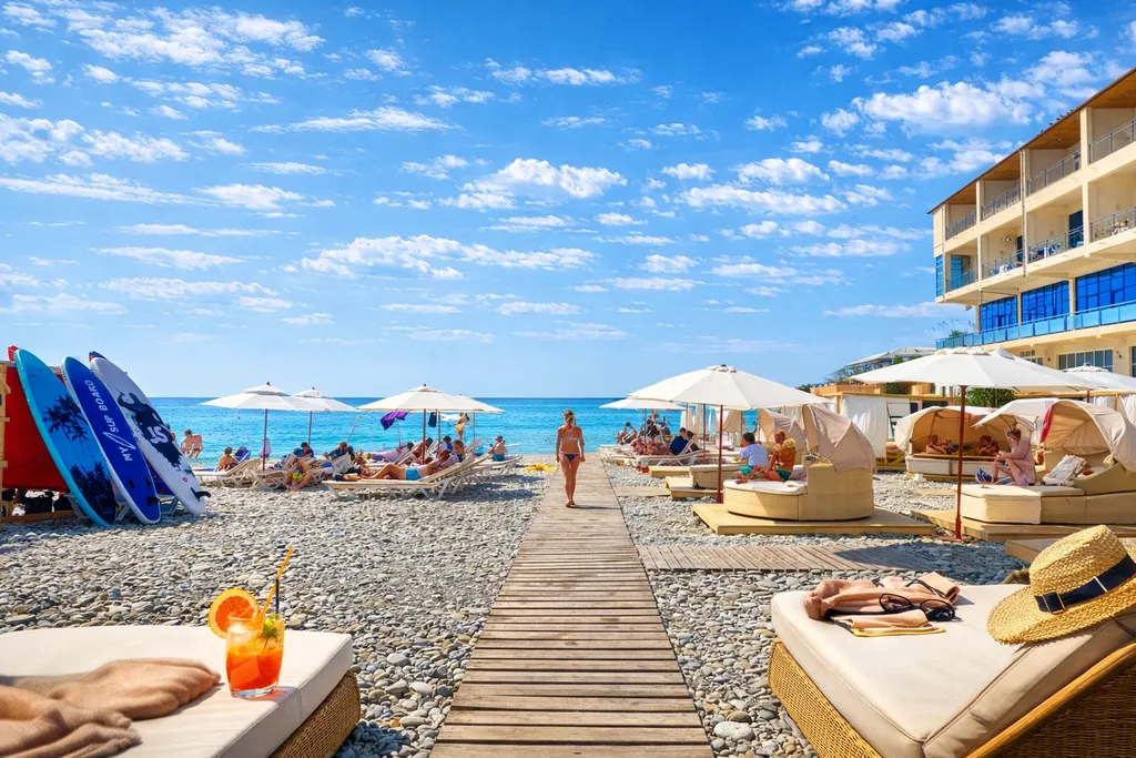 Квартира Квартира Люкс с видом на море и реку с балконом — Лазаревское