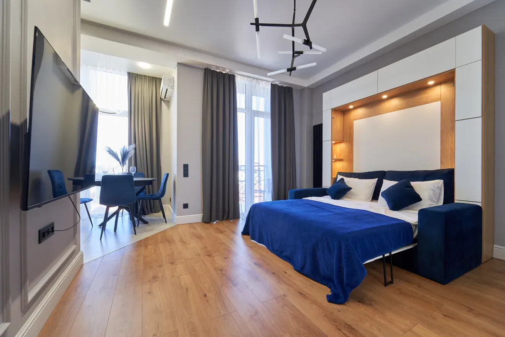 Квартира Квартира Студия с дизайнерским ремонтом и шикарным видом с балкона — Адлер