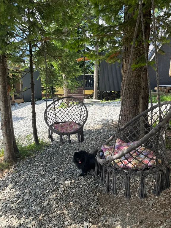 Уютный дом с красивым видом на зелёную гору