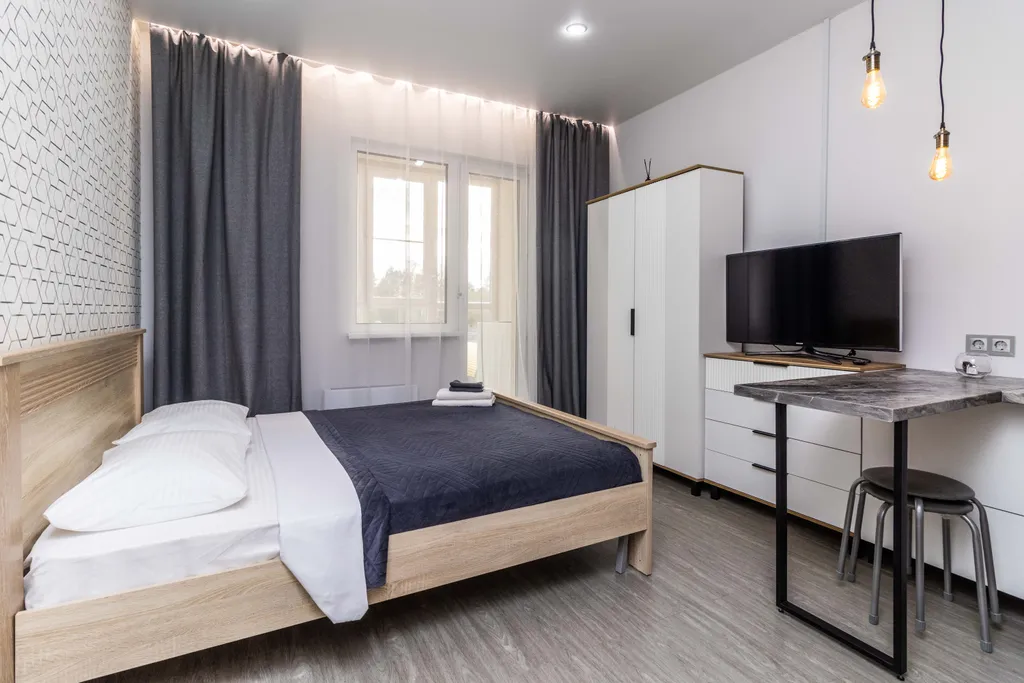 Уютная студия с балконом