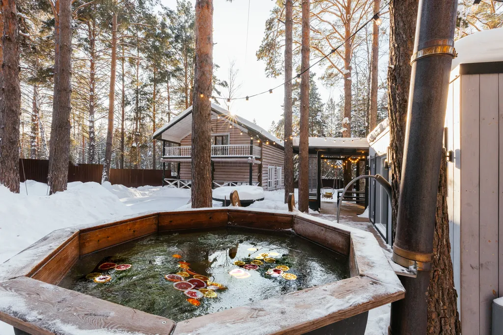 Коттедж Дом на 11 спальных мест с баней и горячим чаном под открытым небом — аренда посуточно в Винзили