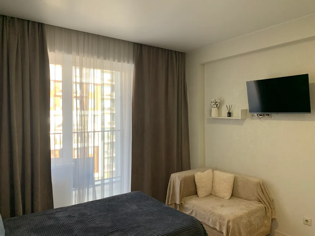 Уютная элитная студия на самом берегу Черного моря в элитном ЖК