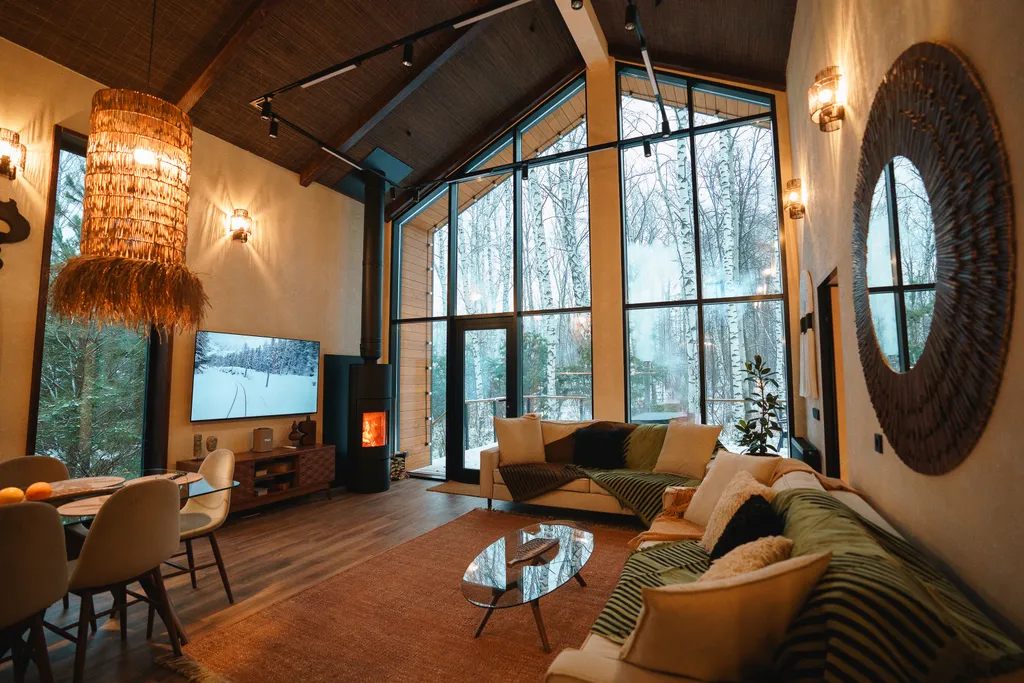 Barnhouse 120 м2 с камином и горячим чаном в Krona camp (40 км от Уфы)