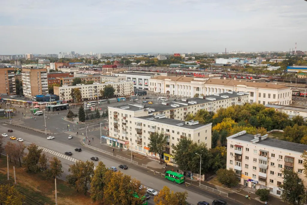 Евродвушка на 16 этаже рядом с ЖД вокзалом