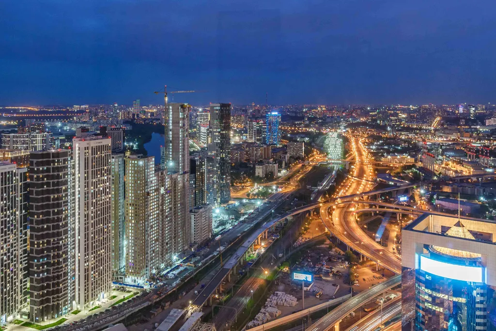 Апартамент в Москва Сити с панорамной ванной