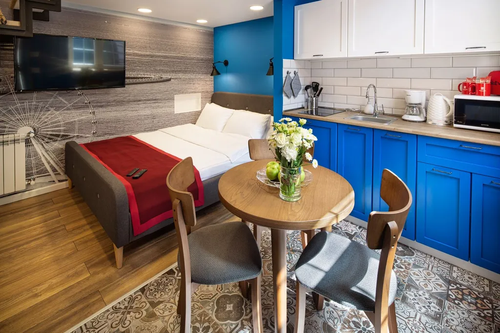 Апартаменты на 4 гостей с внутренним двориком