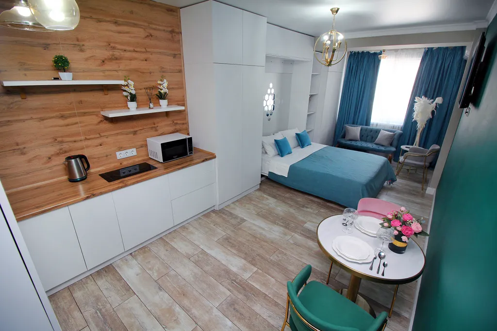 Уютная квартира с видом на горы и Коктобе