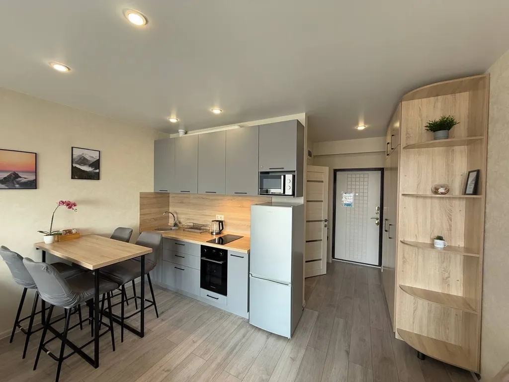 Стильная студия, панорамный вид на море и горы