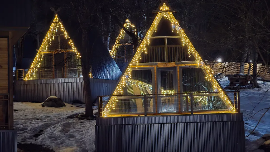 Коттедж Дом А-фрейм в живописном лесу — Архыз