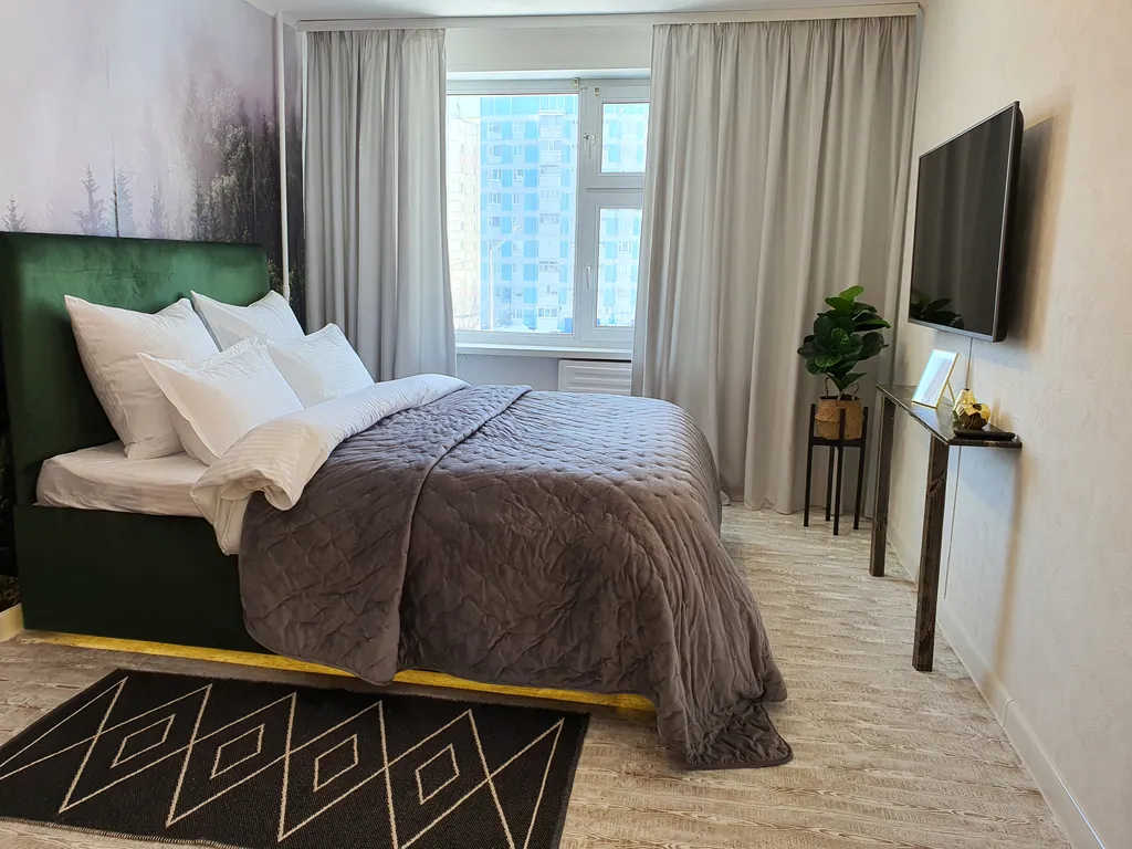 Квартира с большой кроватью и оплаченными домашними кинотеатрами