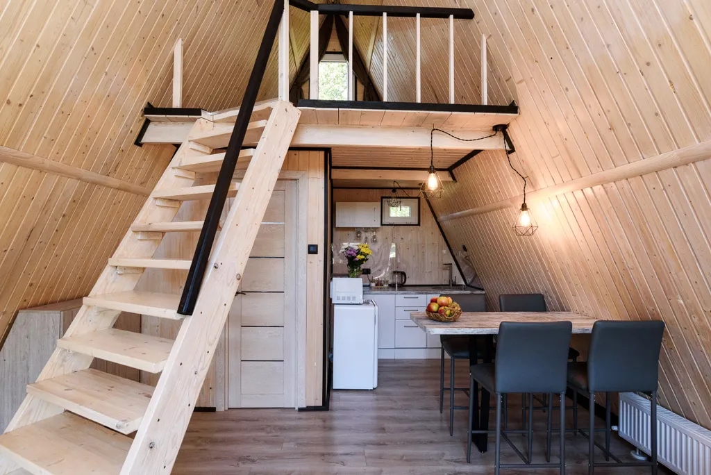 А-фрейм с видом на горы