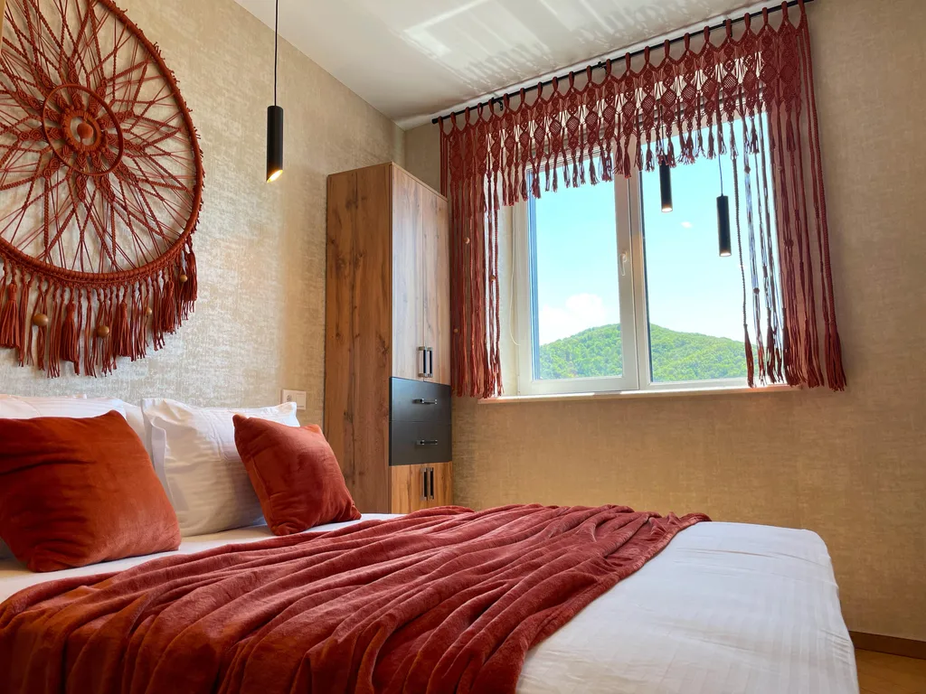 Апартаменты с видом на море и горы, 3 минуты до пляжа