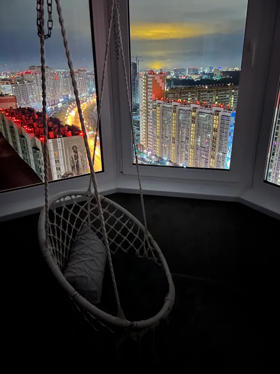 Студия 2 с панорамным видом на город