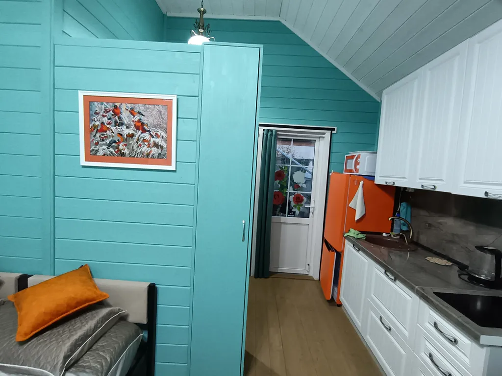 Экодом "Бирюза" с камином