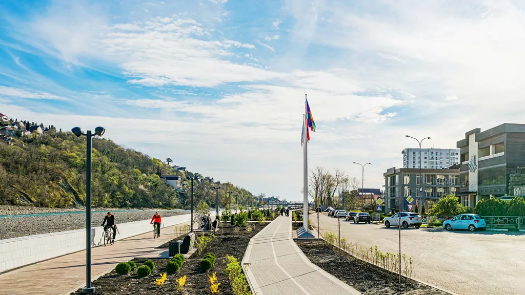 Квартира Квартира Комфорт  "ГОРЫ И РЕКА" с балконом — Лазаревское