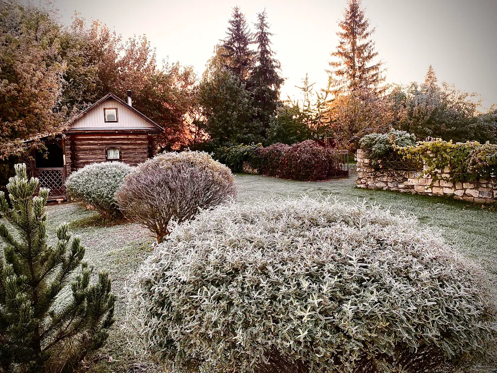 Дом и баня на берегу реки