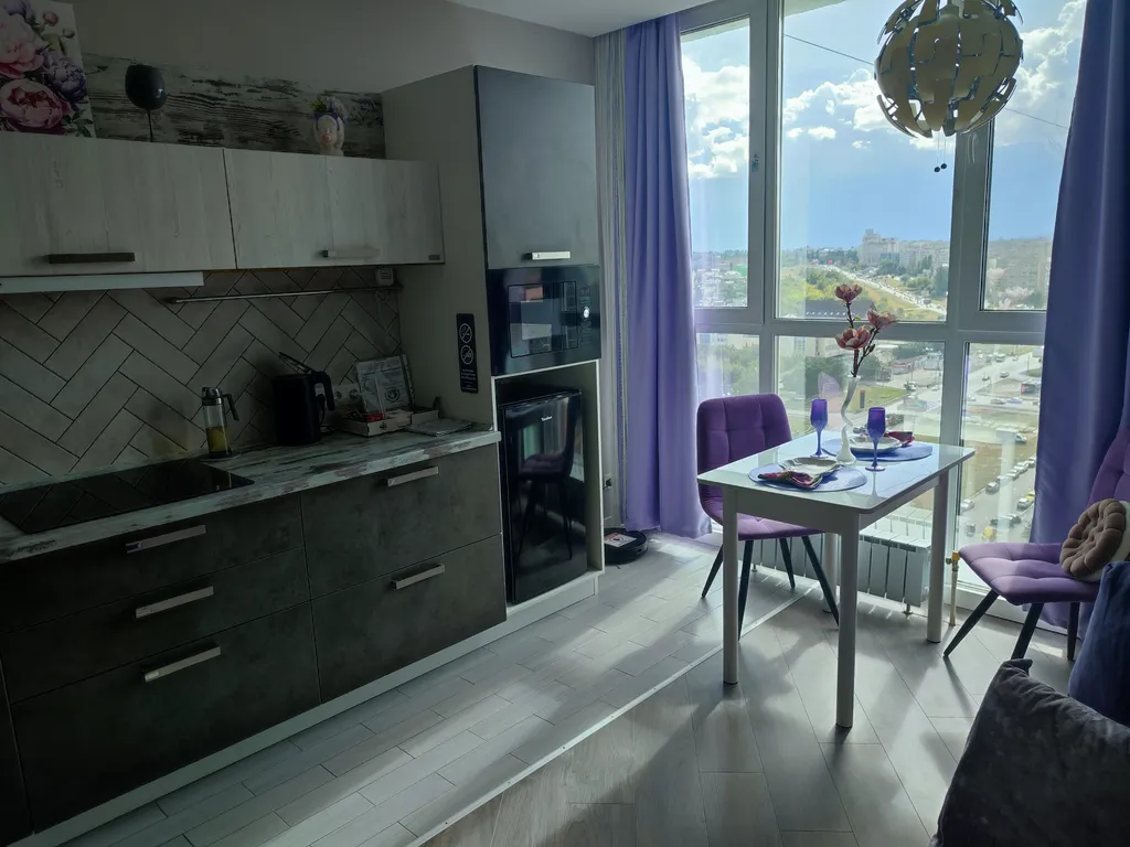 Дизайнерская 1-комнатная квартира с видом на город и парк