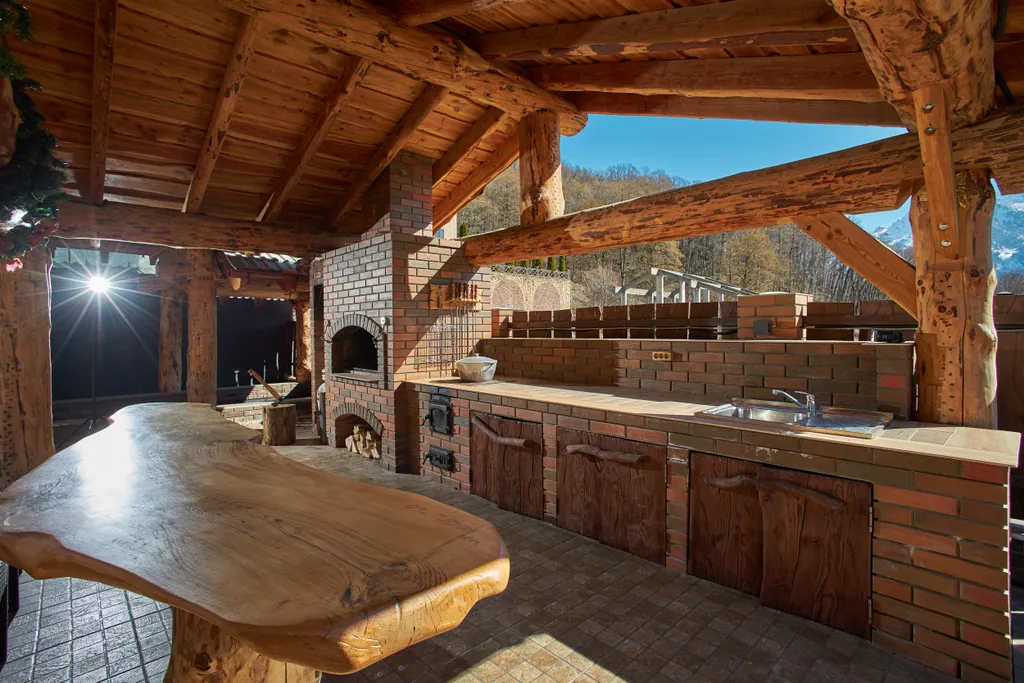 Коттедж Шале с бассейном и джакузи — Красная Поляна