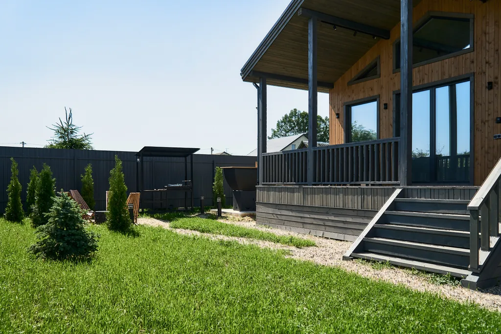 Дом у реки, с баней, чаном и зоной барбекю