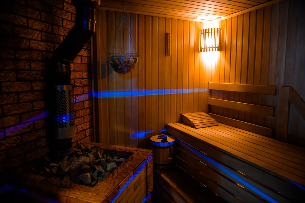 Дом в лесу с бассейном и баней