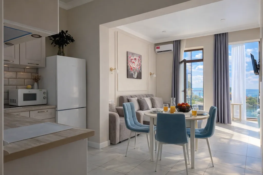 Квартира Люкс с видом на море и реку с балконом — Лазаревское