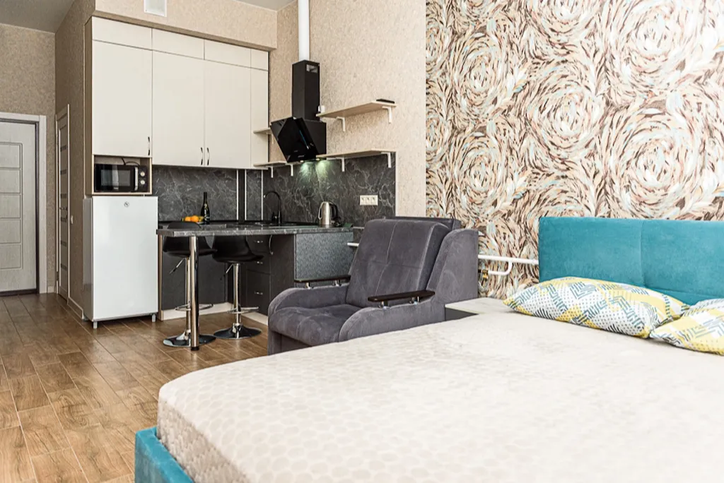 Квартира Квартира Студия с террасой и видом на море в ЖК Черноморский-2 — Геленджик