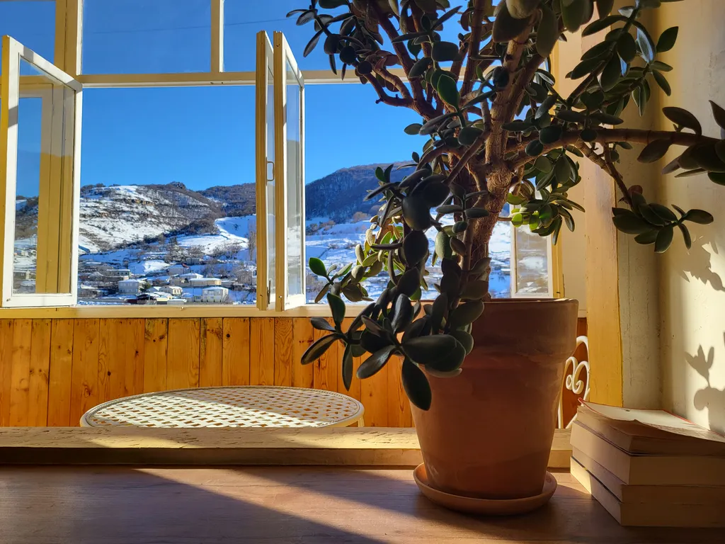 Квартира с видом на реку и горы