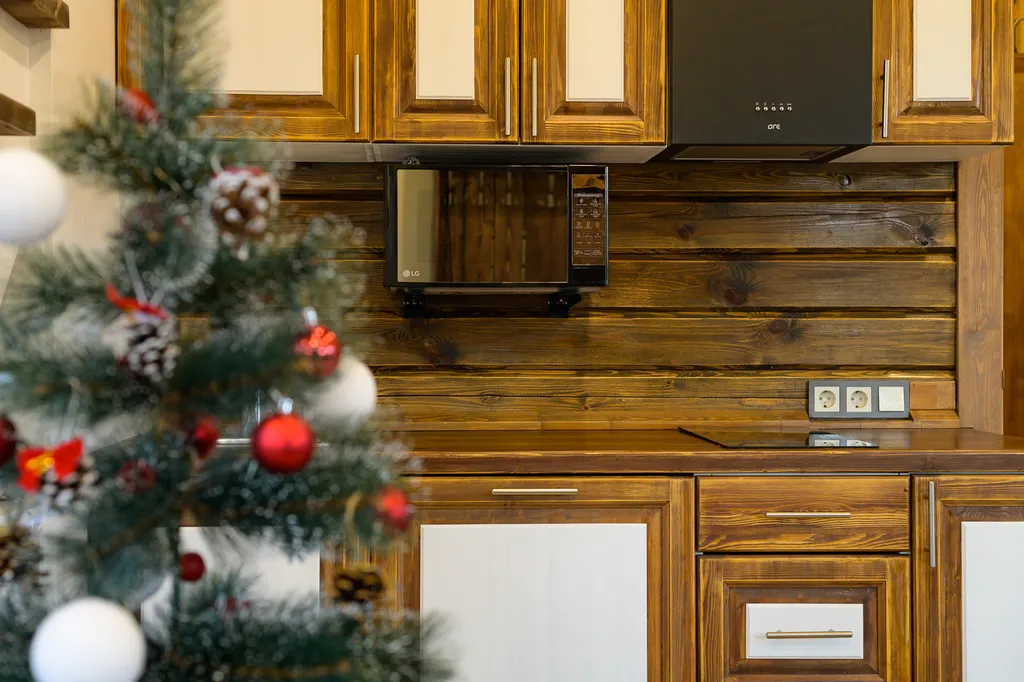 Брусничный коттедж с сауной и банным чаном