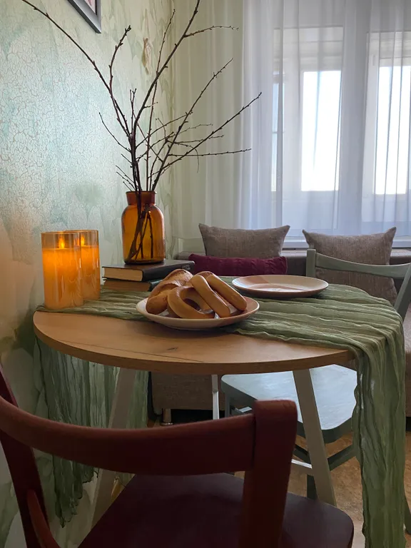 Просторная квартира с видом на город и парк