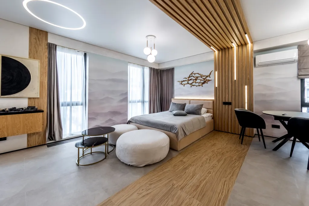 Большая романтическая студия с джакузи и видом на море в ЖК Моравия