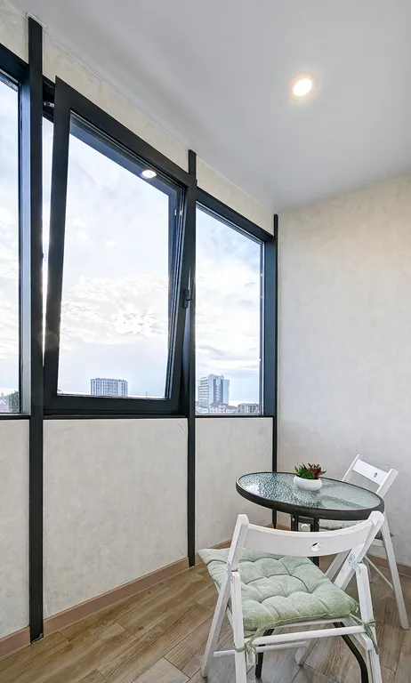 Квартира Квартира Уютная с видом на море, балконом, ванной, бассейном на территории жк — Адлер