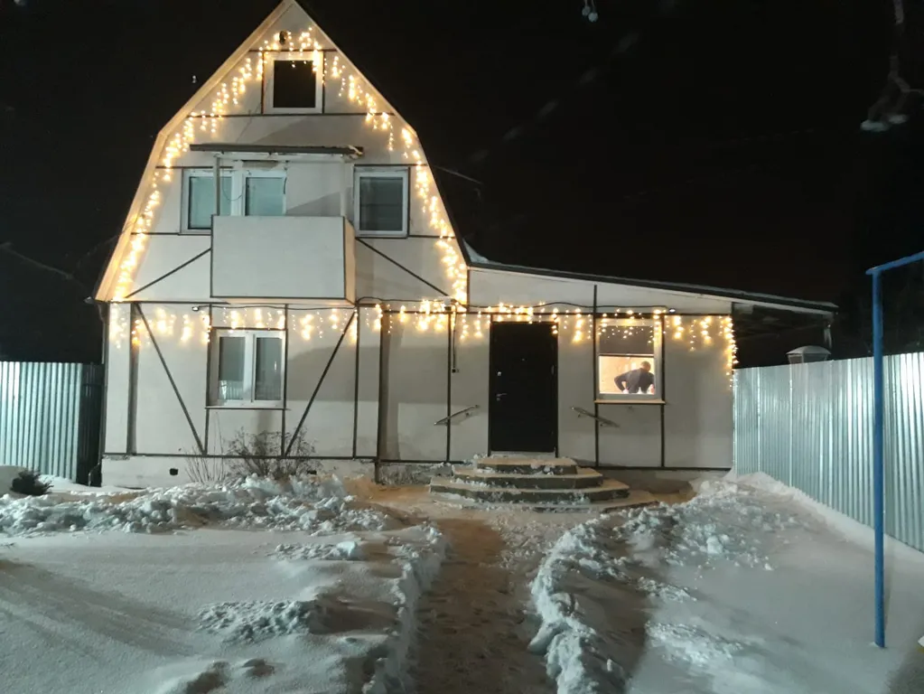 Дом с зоной отдыха на зимние каникулы на природе