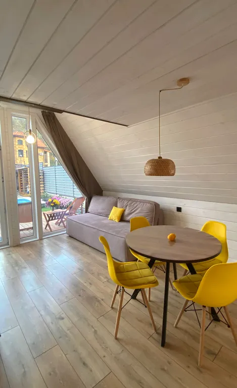 Коттедж А-фрейм коттедж Лимон с бассейном — Прасковеевка