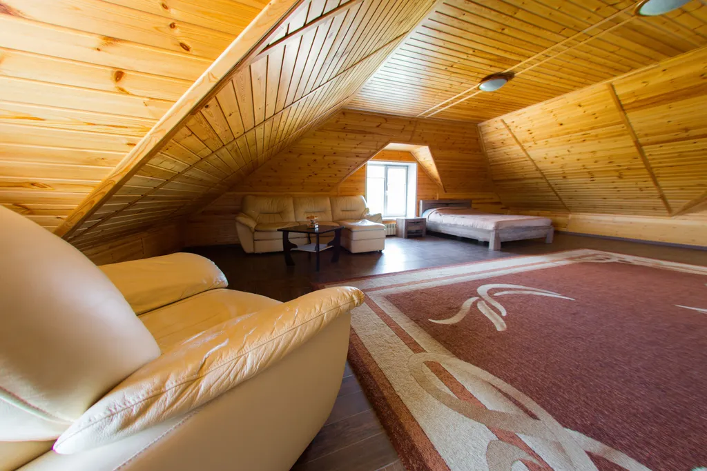 Семейный номер с двуспальной кроватью и раскладным диваном