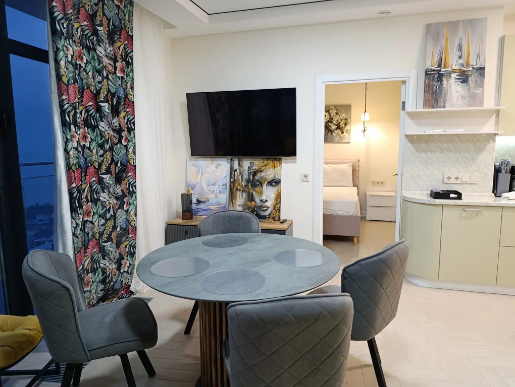 Апартаменты со спальней, лучший вид на море с 16 этажа