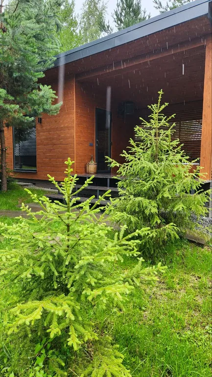 Треугольный дом в 25км от Минска с баней и горячей купелью в лесу