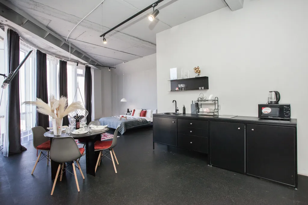 Апартаменты с панорамным окнами с видом на город