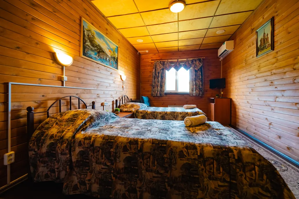 Квартира Двухместный номер с 2 отдельными кроватями с видом на озеро — Веськово