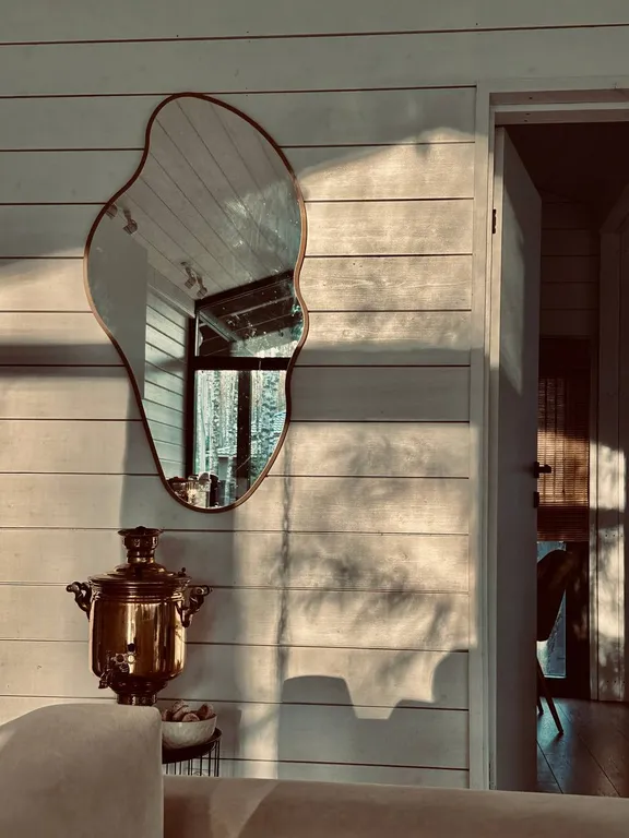 Дом с панорамной сауной, купелью на закрытом лесном участке