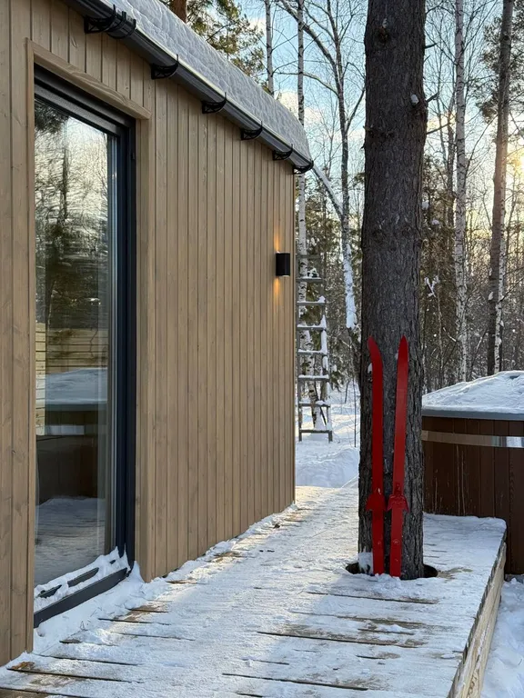 Домик «Роса» на двоих с собственной купелью и проектором