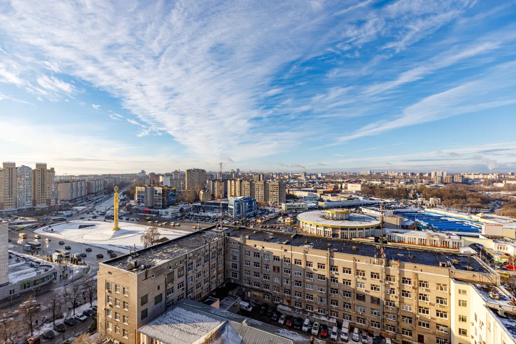 Апартаменты в центре города с красивым видом из окна