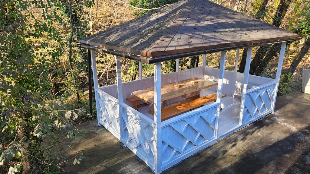 Коттедж с бассейном возле леса