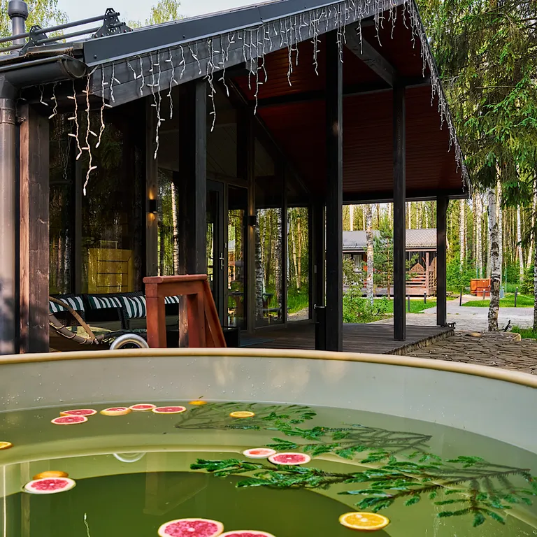 Домик в Соснах с сауной и банным чаном (Lato-80)