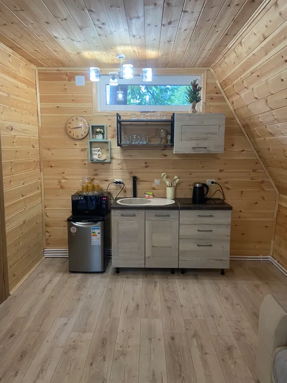 А-фрейм 1 с видом на горы и лес