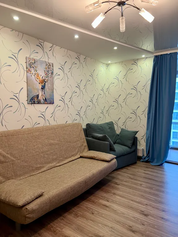 Большая семейная квартира с джакузи, двумя спальнями, кухней-гостиной