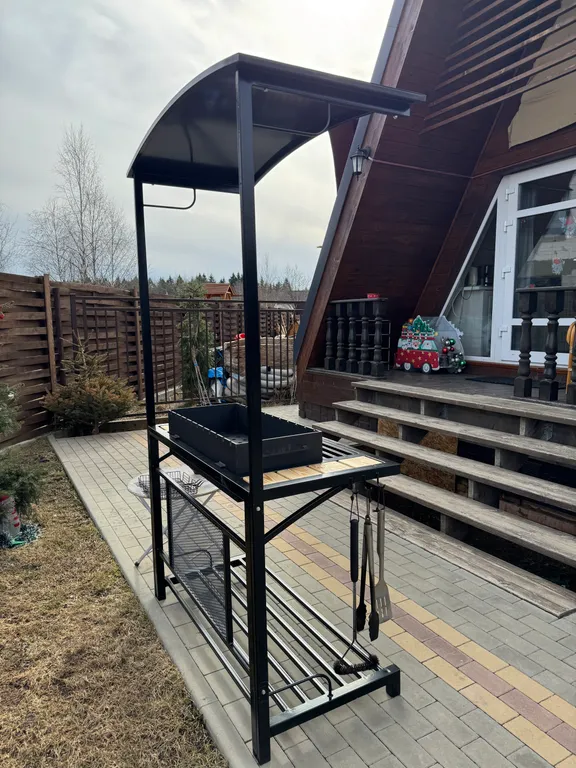 Загородный треугольный дом, с баней и чаном