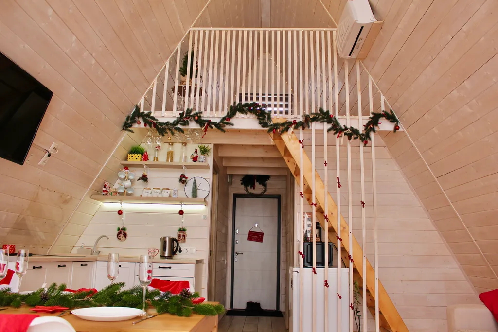 Коттедж A-frame дом Янтарь — Образцово