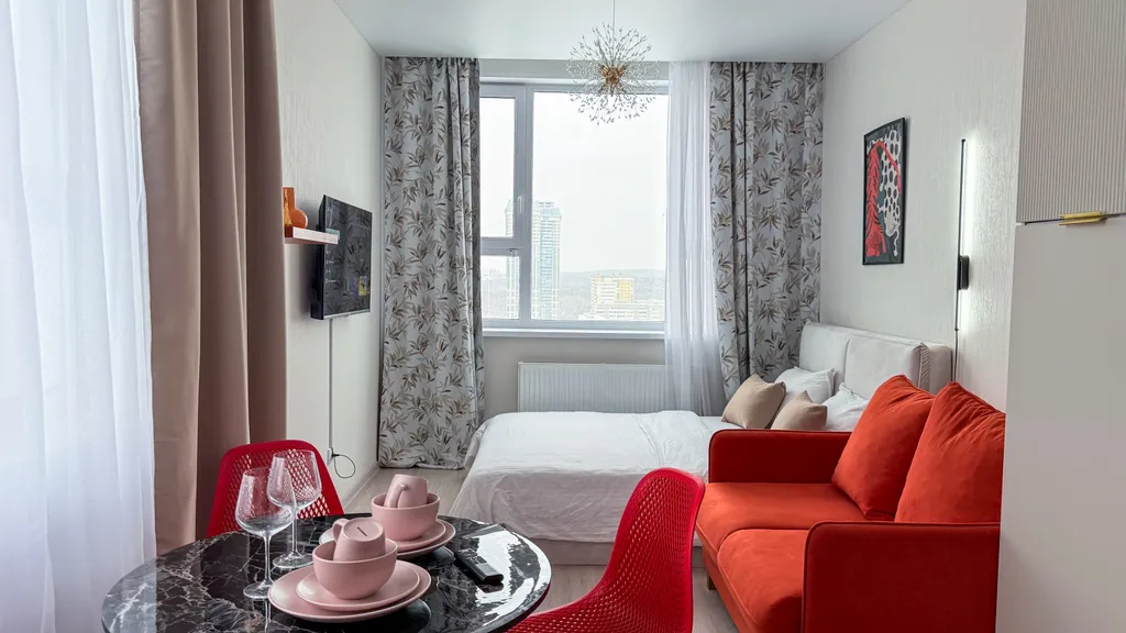 Студия на высоком этаже